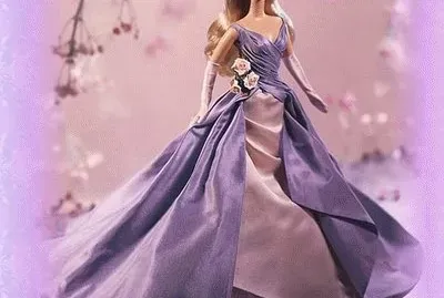 Barbie Doll in Pretty Purple Gown