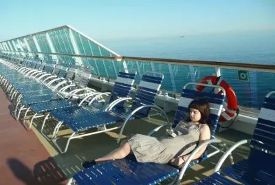 Descansando en el crucero