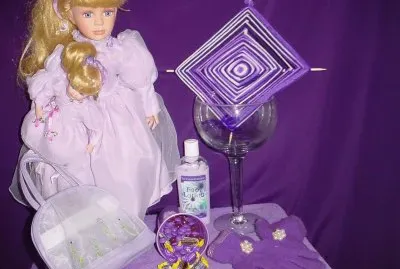 Two Dolls with Purple Things-Photography Art