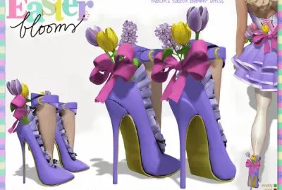 Easter Blooms Shoes and Matching Dress