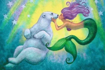 Mermaid and polar Bear