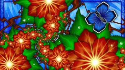 Summer wings and Flower