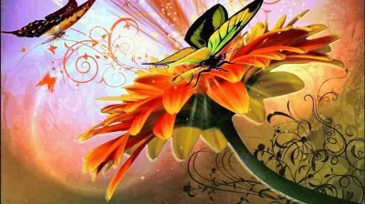 Flower and Butterflies