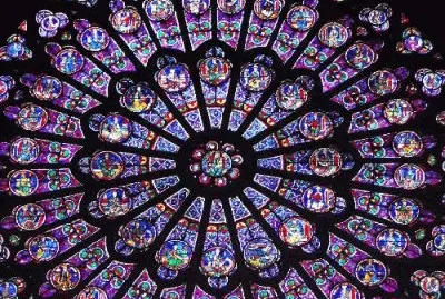 Stained Glass in Cathedral-Paris