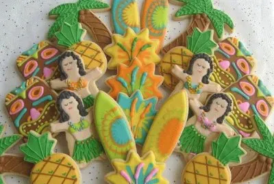 Luau party Cookies  Hawaii