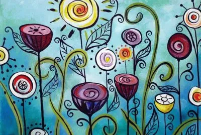 Wild fantasy Flower painting