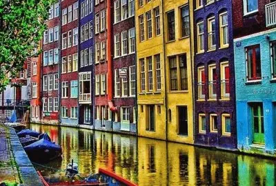 Along the Canal  Amsterdam jigsaw puzzle