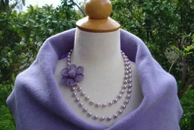 Lavender Pearl Necklace