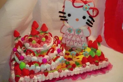 Que linda tarta de chuches
