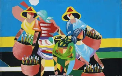 Vietnamese Fisherman painting