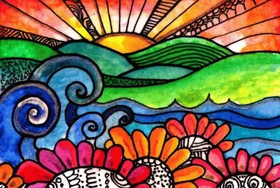 Zentangle Sunrise