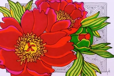 Red Peony jigsaw puzzle