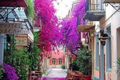 Bougainvillea Str. Nafplio  Greece jigsaw puzzle