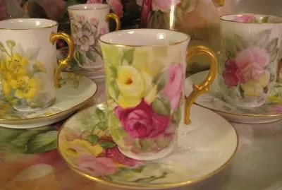 Antique Limoge French Tea Cups