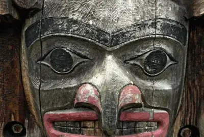 Part of a Totem Pole  Victoria  BC