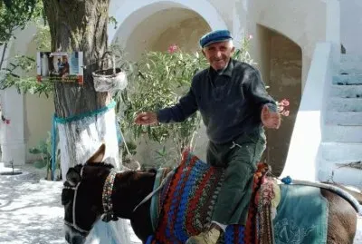 Old Man at Santorini