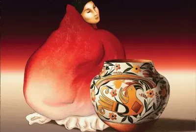 פאזל של Woman with Pot by R.C.Gorman  Navajo artist