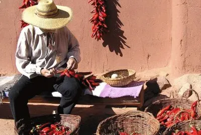 Selling Peppers  Santa Fe  USA
