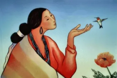 Painting by R.C. Gorman  Navajo artist