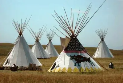 Indian Tepees at Fort Macleod  Alberta