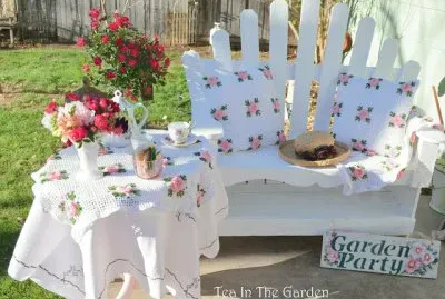 Pretty Setting for Tea in the Garden jigsaw puzzle