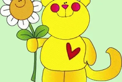 Gato e Flor