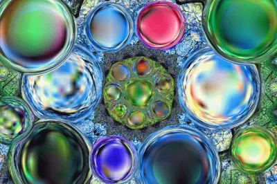 Glowing circles jigsaw puzzle