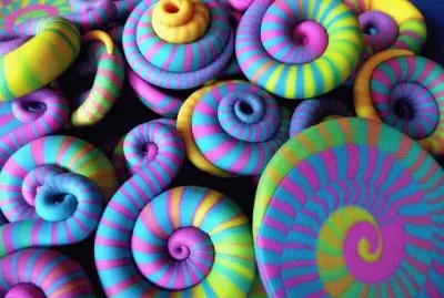Colored Candy spirals jigsaw puzzle