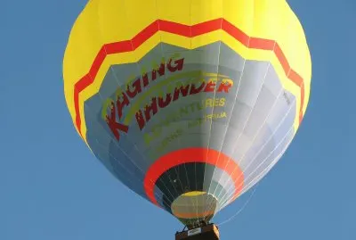 Hot air balloon over Queensland, Australia