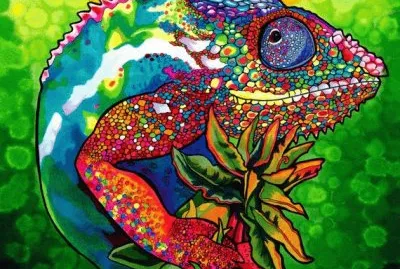 Capricious Chameleon jigsaw puzzle