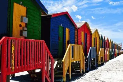 Bathings Huts at False Bay  South Africa