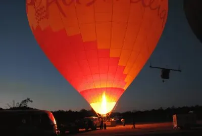 Hot air balloon over Queensland, Australia