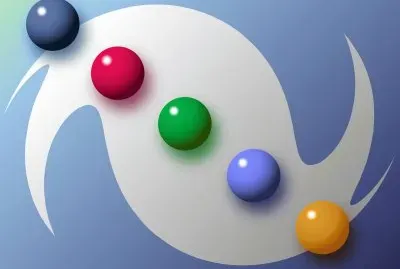 Bolas coloridas no desenho