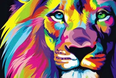 Colorful Lion