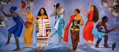Various costumes of Suriname