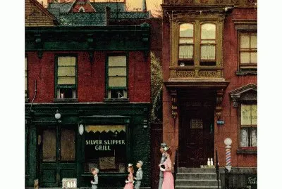  "Walking to Church  "- April 4, 1953