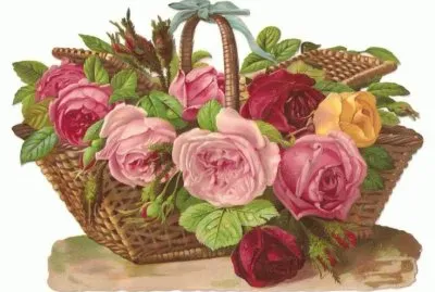 Basket with Roses