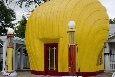 Historical Shell gas station  Raleigh  USA