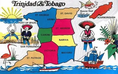 Map of Trinidad and Tobago