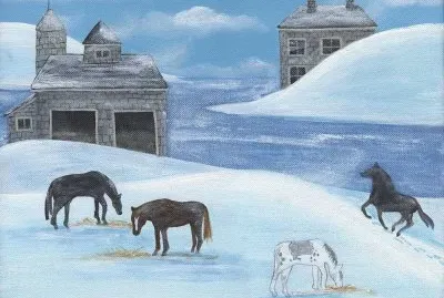 Horses in Snow