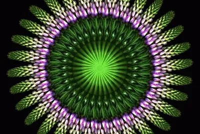 Mandala Green and Purple