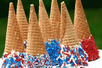 Patriotic Ice cream Cones for the 4th july  USA jigsaw puzzle