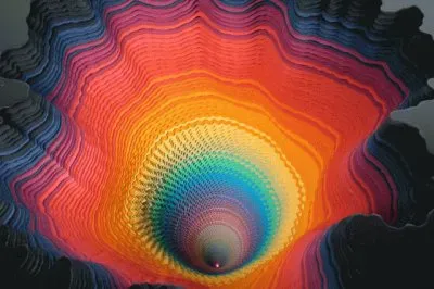 Hypnotic 3D paper cut