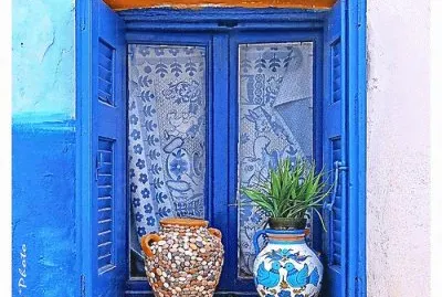 Windows in Greece  True Grecian Urns