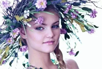 fille fleurs jigsaw puzzle