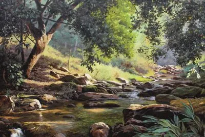 פאזל של 11. Paisaje. Pintura de JosÃ© Rosario