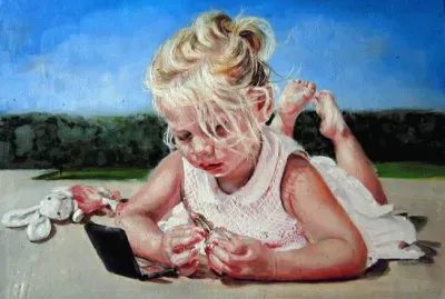12. NiÃ±a. Pintura de Carmen Mansilla