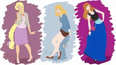 Rapunzel Cinderella Anna