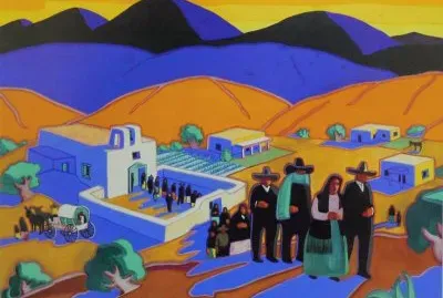 Leaving the Church New Mexico by J Oliver Schultz jigsaw puzzle