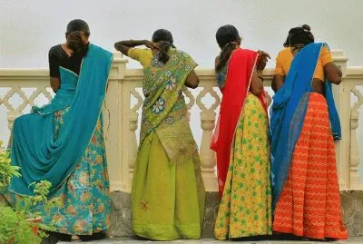 Colors in line  Monsoon Palace  Udaipur  India